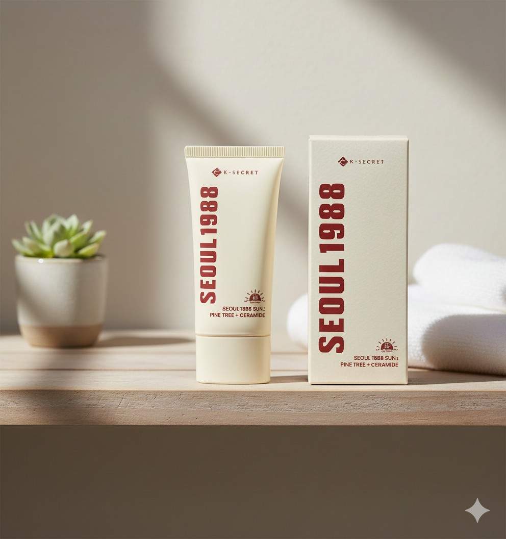 K-Secret-Seoul-1988-Sun-Pine-Tree-Ceramide-SPF-50-PA-50ml KSecret Seoul 1988 Sun : Pine Tree + Ceramide SPF 50+ PA++++ 50ml - Image 1