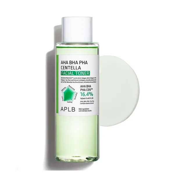 APLB-AHA-BHA-PHA-Centella-Facial-Toner-160mlGlowBD APLB AHA BHA PHA Centella Facial Toner 160ml - Image 1