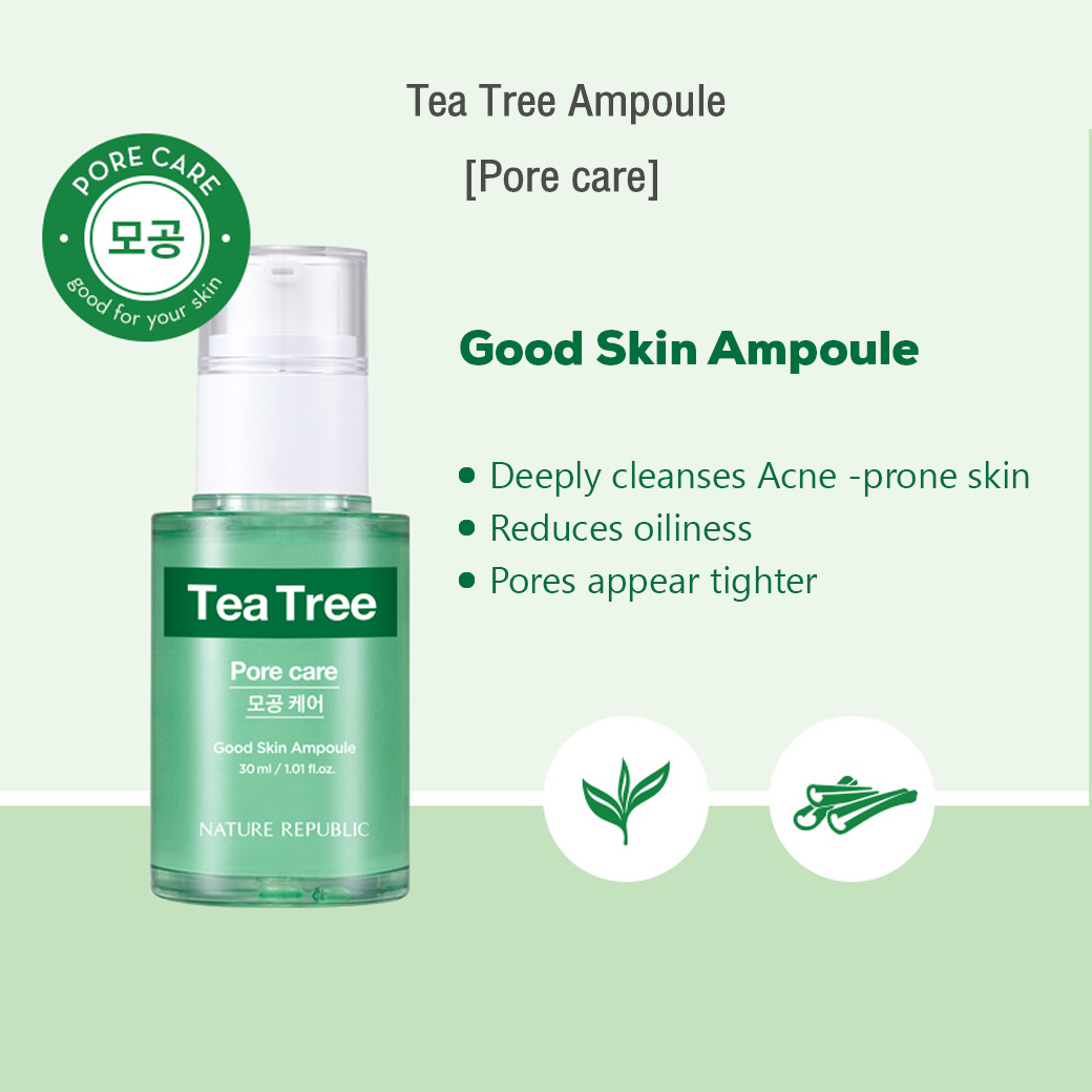 NATURE-REPUBLIC-GOOD-SKIN-TEA-TREE-AMPOULE-30MLGlowBD Nature Republic Good Skin Tea Tree Ampoule - Image 1