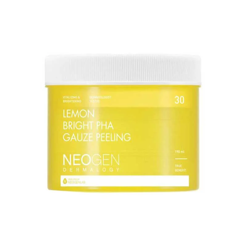 NEOGEN-DERMALOGY-LEMON-BRIGHT-PHA-GAUZE-PEELING-190ML-30-PADSGlowBD NEOGEN DERMALOGY LEMON BRIGHT PHA GAUZE PEELING 190ML (30 PADS) - Image 1