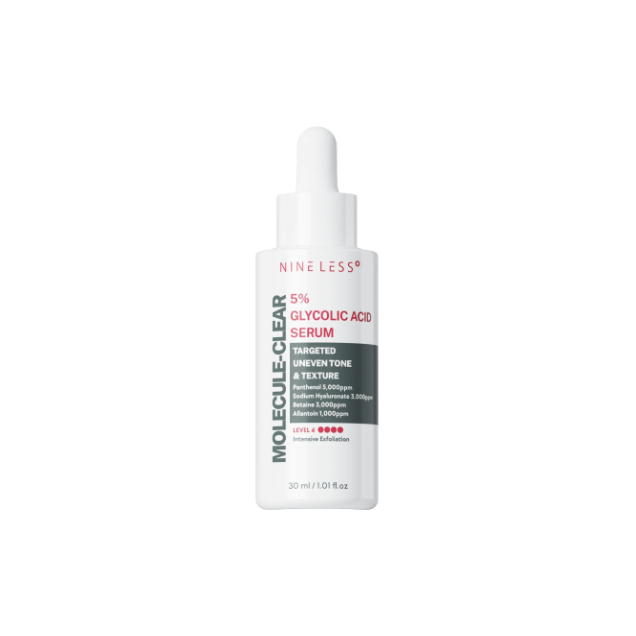 NINE-LESS-Molecule-Clear-5-Glycolic-Acid-Serum-30mlGlowBD NINELESS Molecule-Clear 5% Glycolic Acid Serum 30ml - Image 1