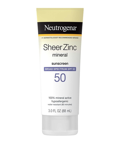 Neutrogena-Sheer-Zinc-Mineral-Face-Sunscreen-Lotion-with-Broad-Spectrum-SPF-50-88mlGlowBD Neutrogena Sheer Zinc Mineral Face Sunscreen Lotion with Broad Spectrum SPF 50 - 88ml - Image 1