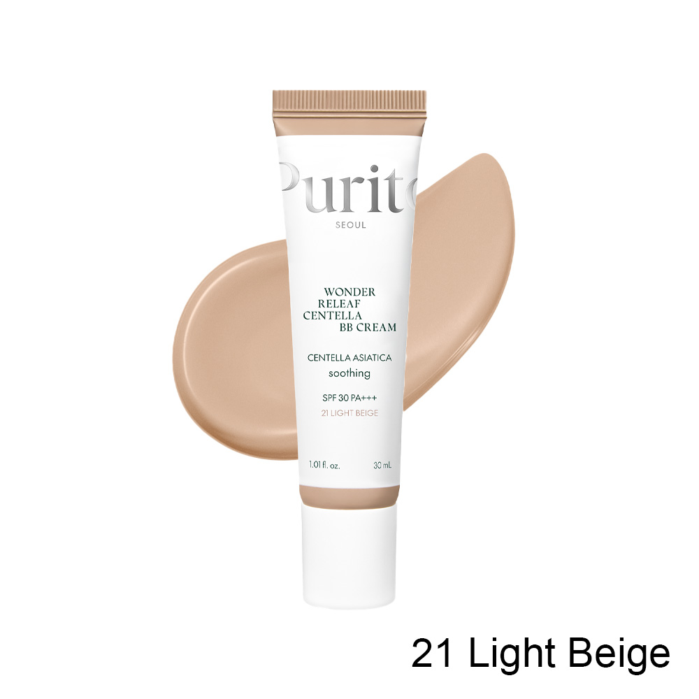 Purito-Wonder-Releaf-Centella-BB-Cream-SPF30-PA-21-Light-Beige-30mlGlowBD Purito Wonder Releaf Centella BB Cream SPF30 PA+++ (21 Light Beige) 30ml - Glow BD - Image 1