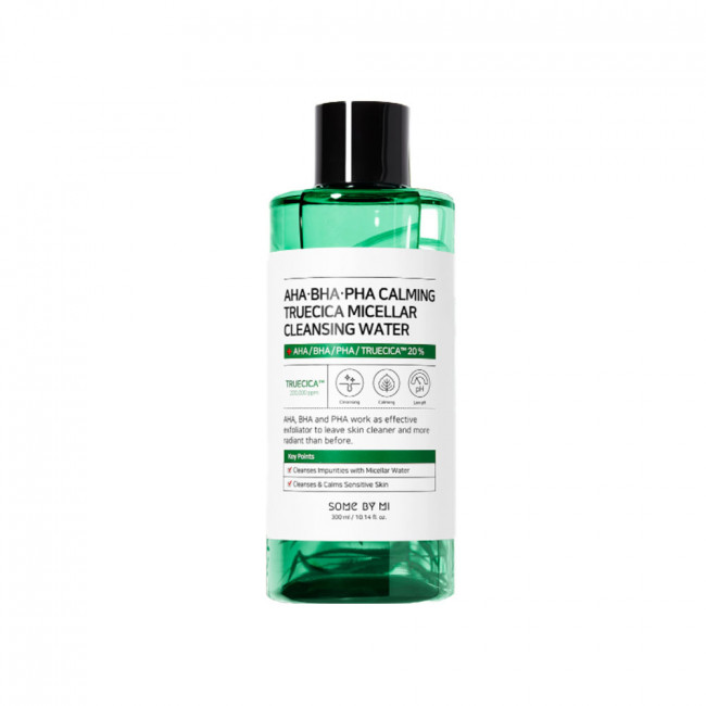 Some-By-Mi-AHA-BHA-PHA-Calming-Truecica-Micellar-Cleansing-Water-300mlGlowBD Some By Mi AHA BHA PHA Calming Truecica Micellar Cleansing Water 300ml - Image 1