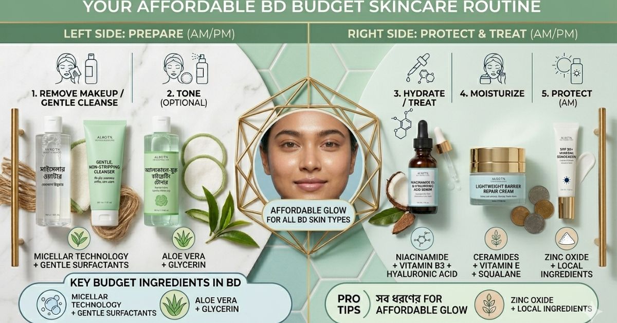 budget skincare routine bd