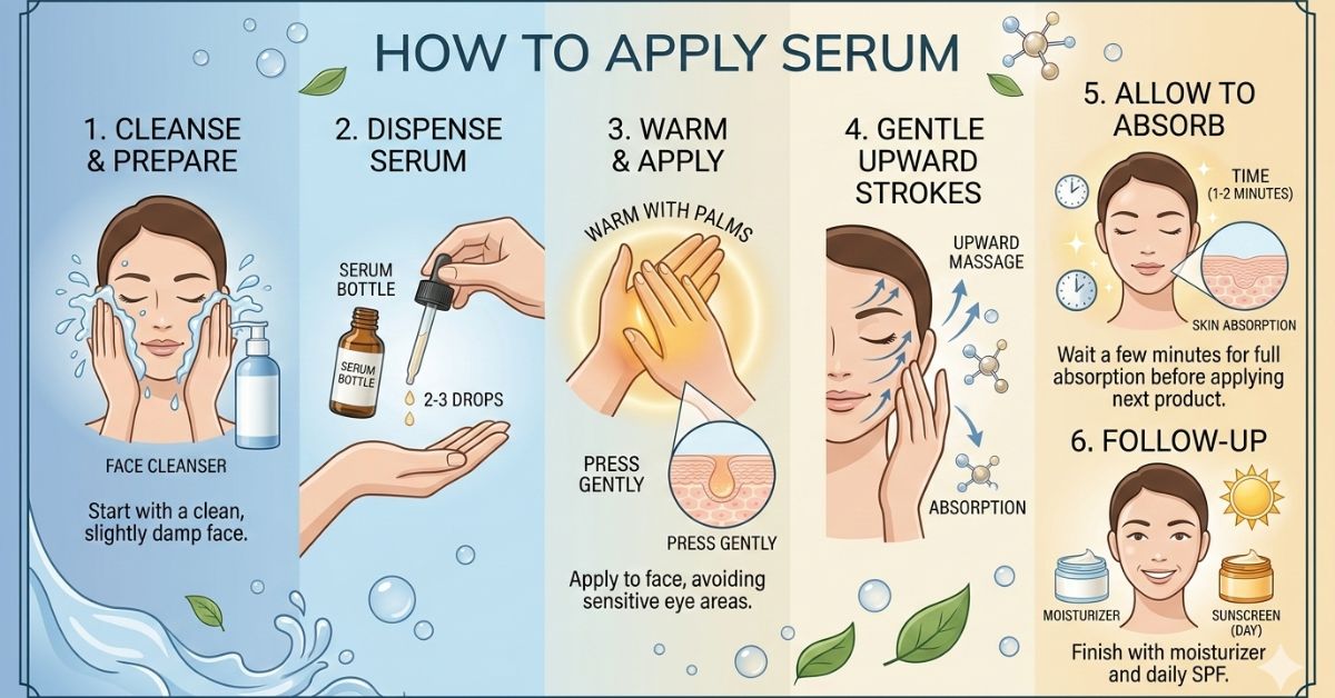 how to apply serum