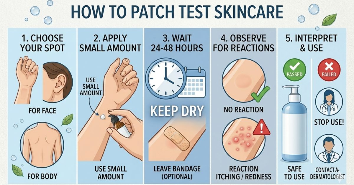 how to patch test skincare
