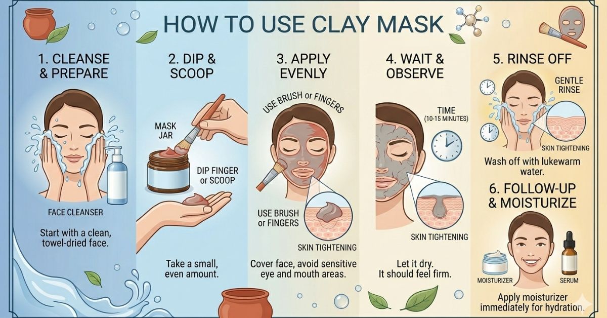 how to use clay mask