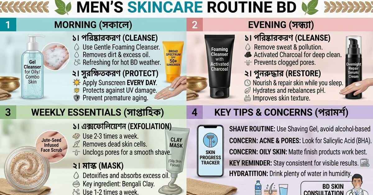 mens skincare routine bd