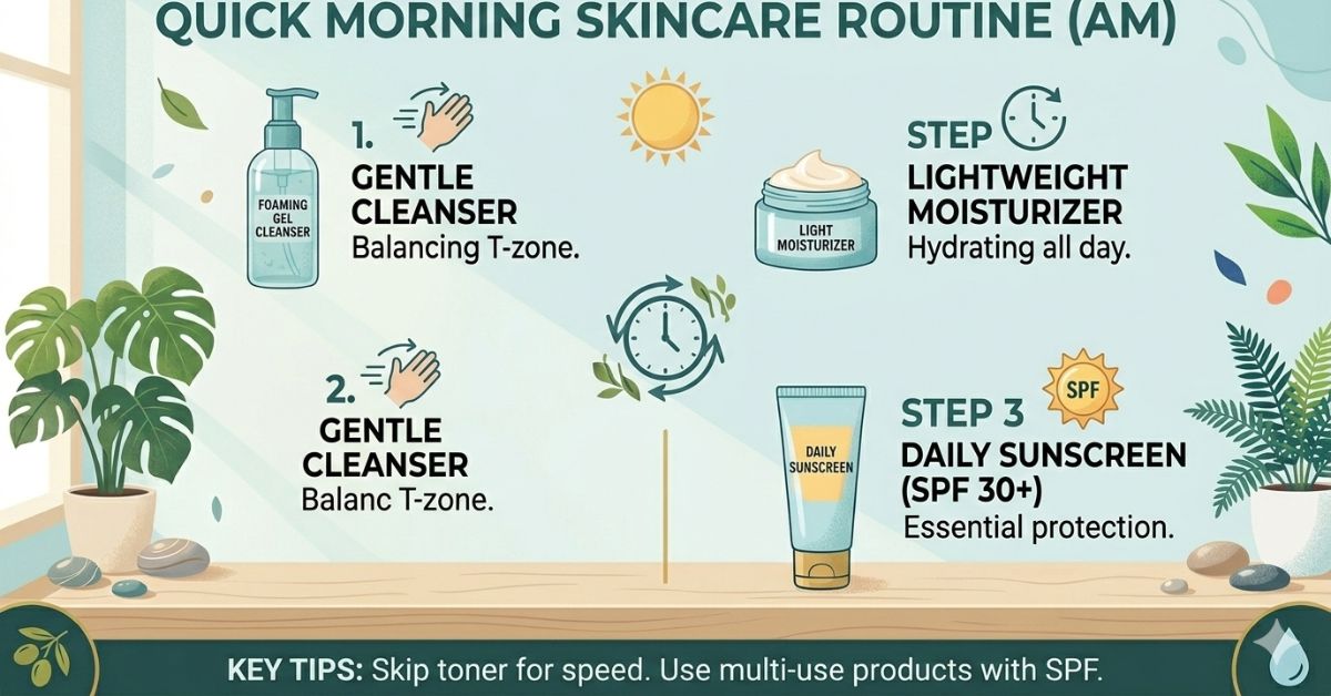 quick morning skincare