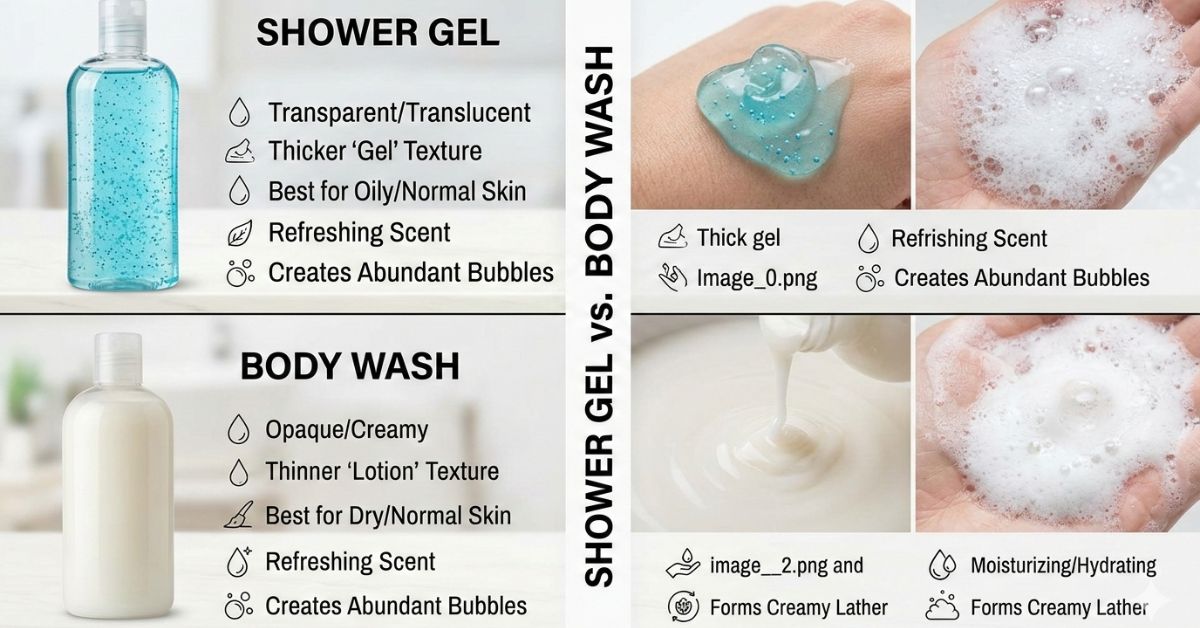 shower gel vs body wash