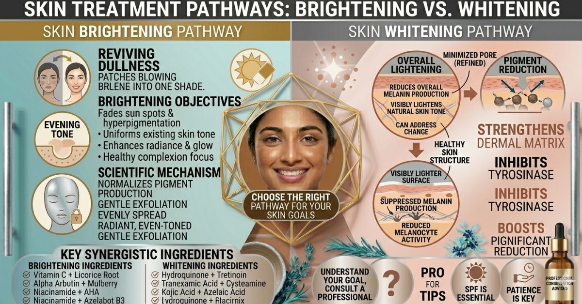 skin brightening vs whitening