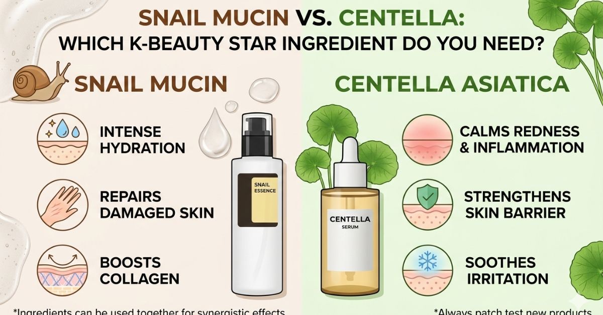 snail mucin vs centella