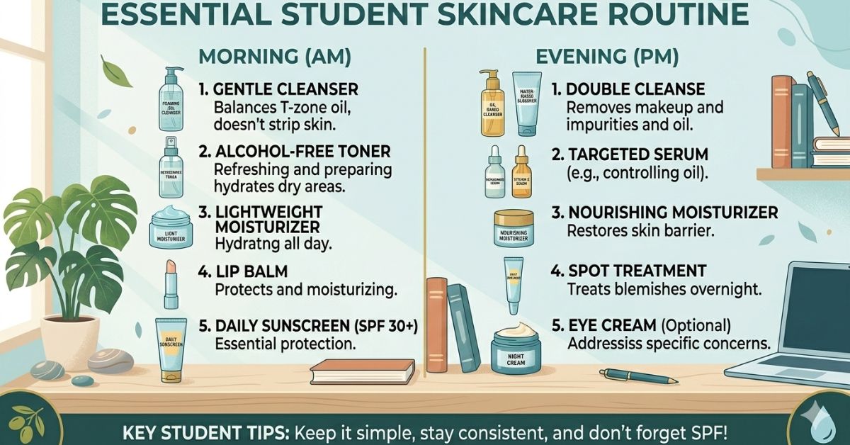 student skincare routine
