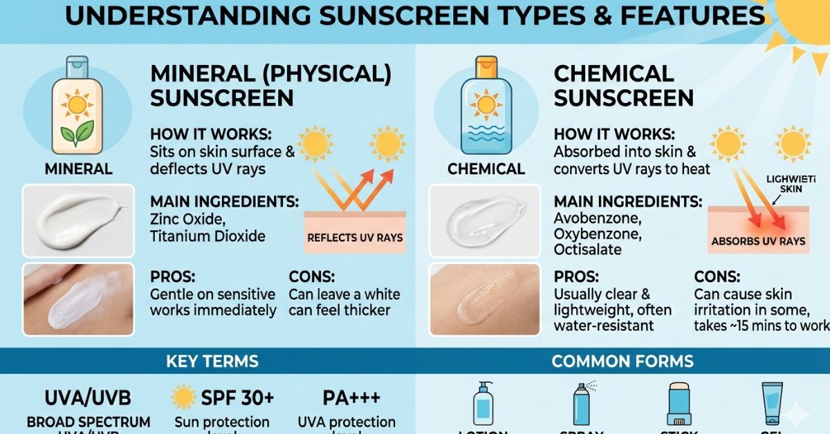 sunscreen types