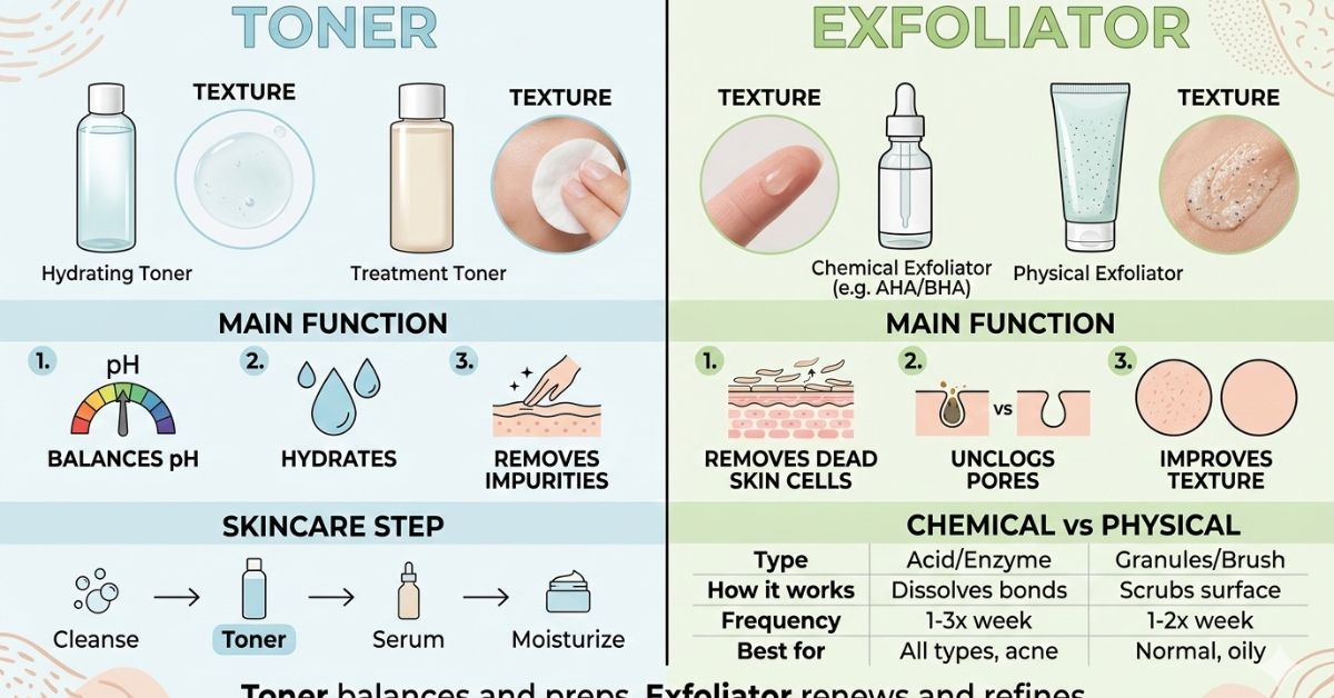 toner vs exfoliator