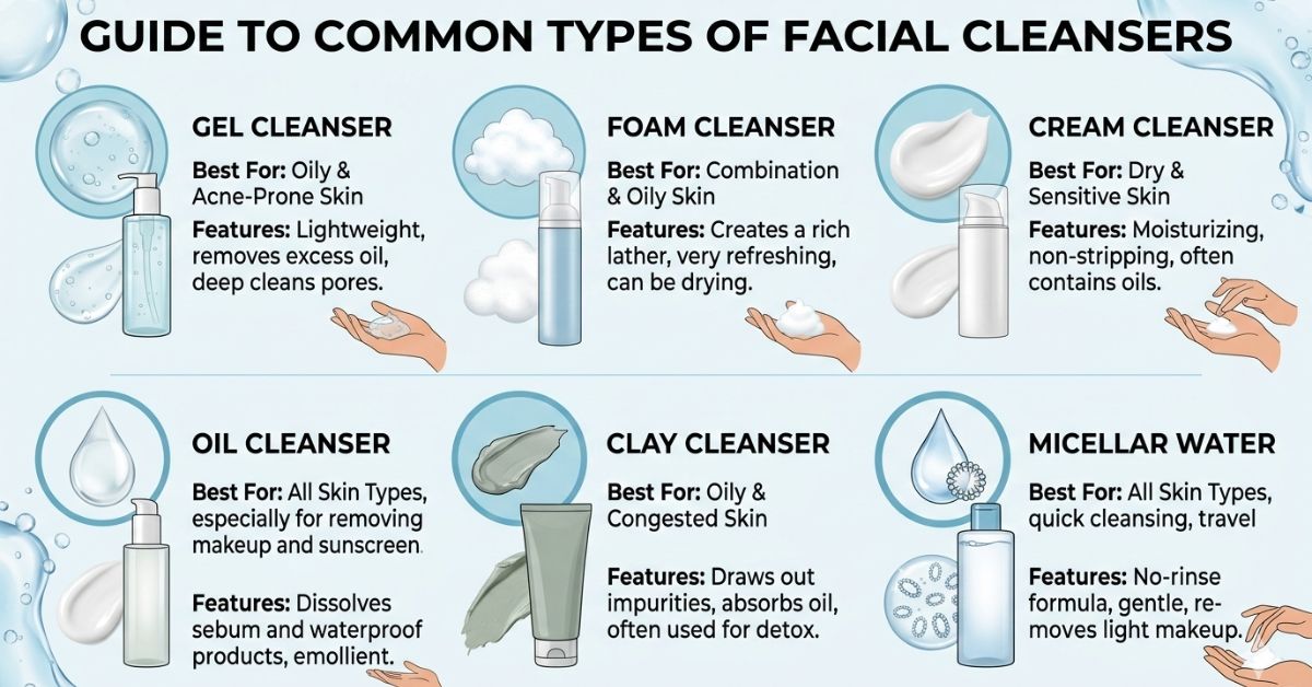 types of cleansers