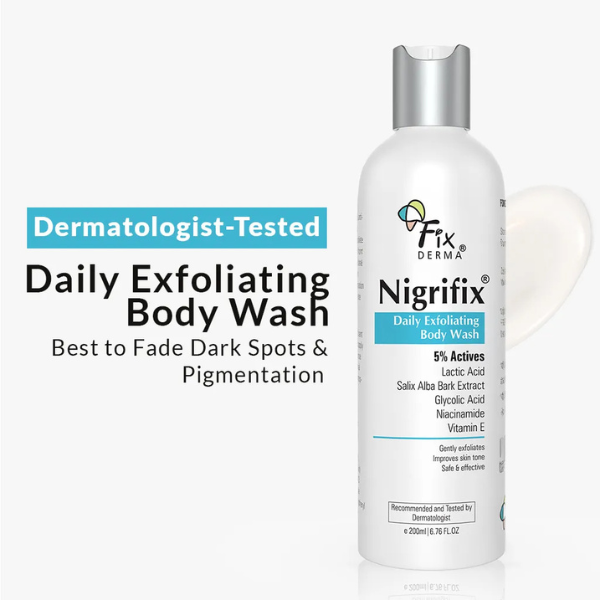 Fixderma Nigrifix Exfoliating Body Wash With 5% Actives 200ml (2) Fixderma Nigrifix Exfoliating Body Wash With 5% Actives 200ml
