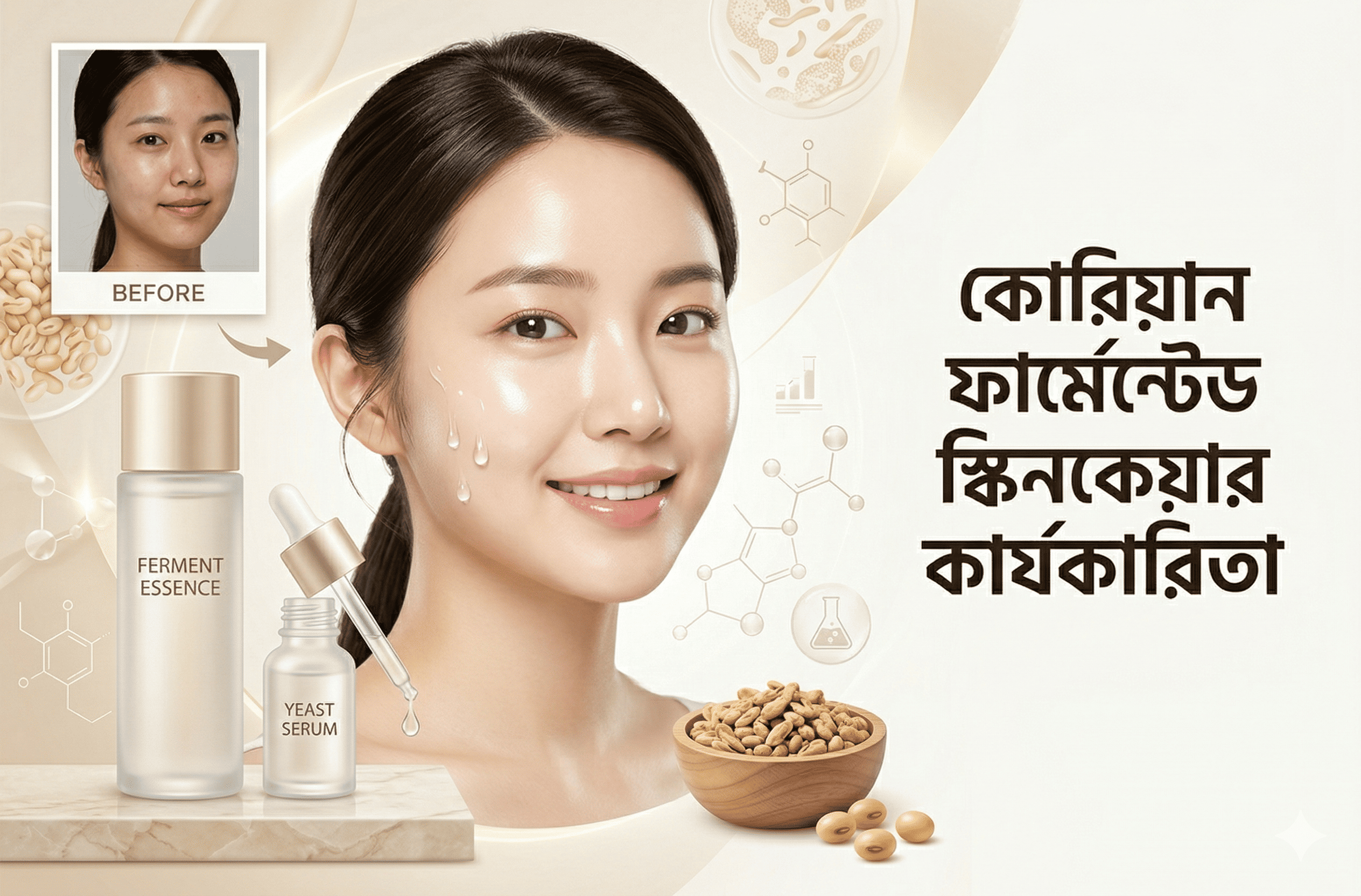 কোরিয়ান ফার্মেন্টেড স্কিনকেয়ার কার্যকারিতা