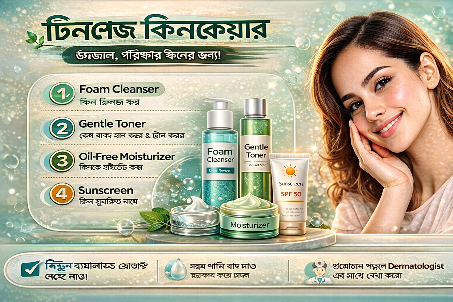 টিনএজ স্কিনকেয়ার শুরুর গাইড