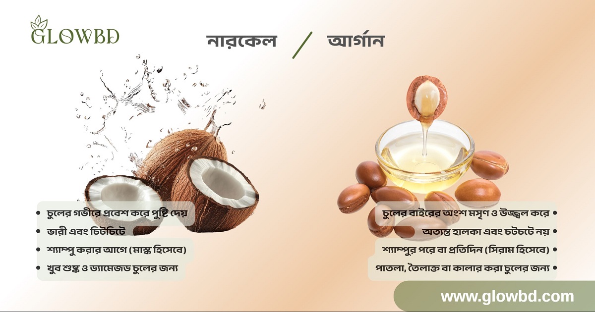 নারকেল তেল বনাম আর্গান অয়েল