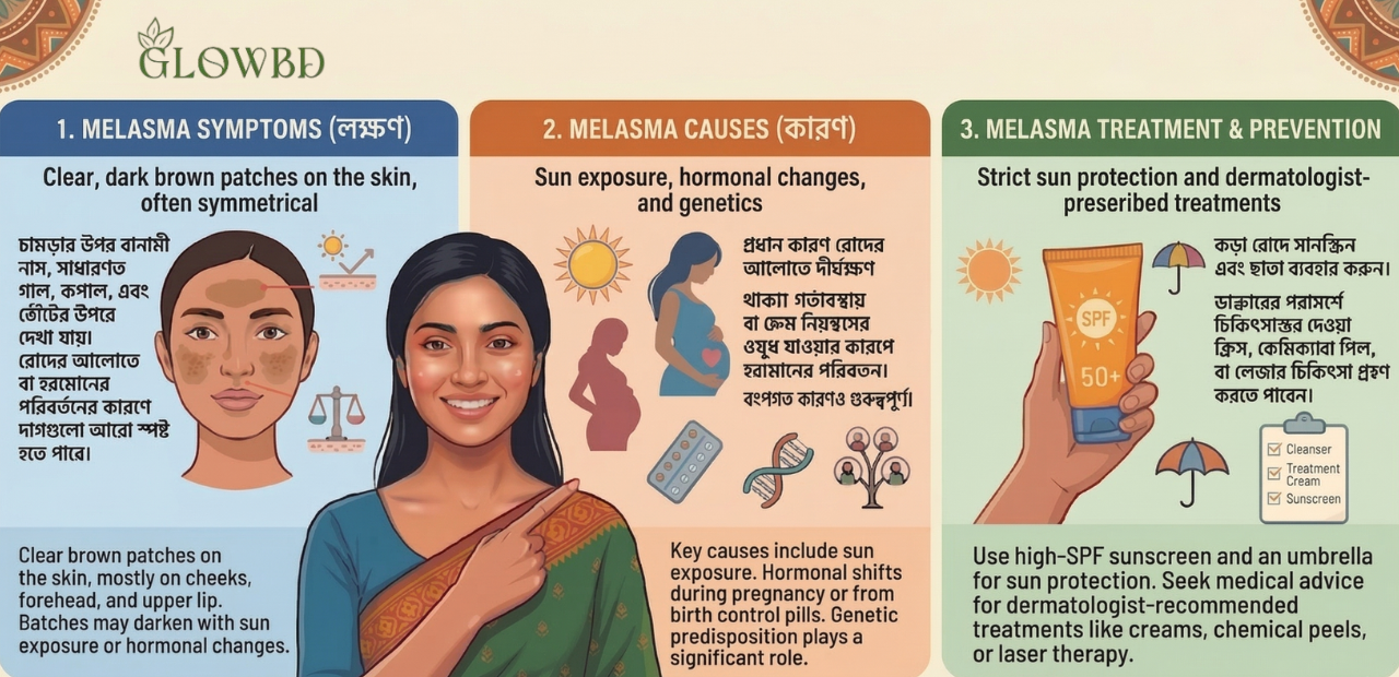মেলাসমা লক্ষণ কারণ ও চিকিৎসা গাইড
