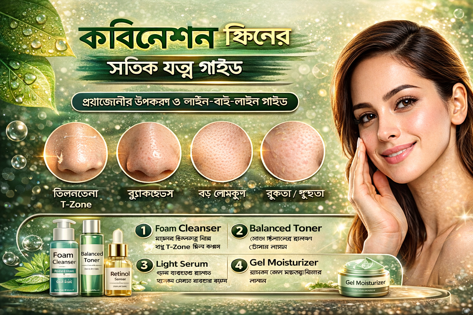 ম্বিনেশন স্কিনের সঠিক যত্ন গাইড