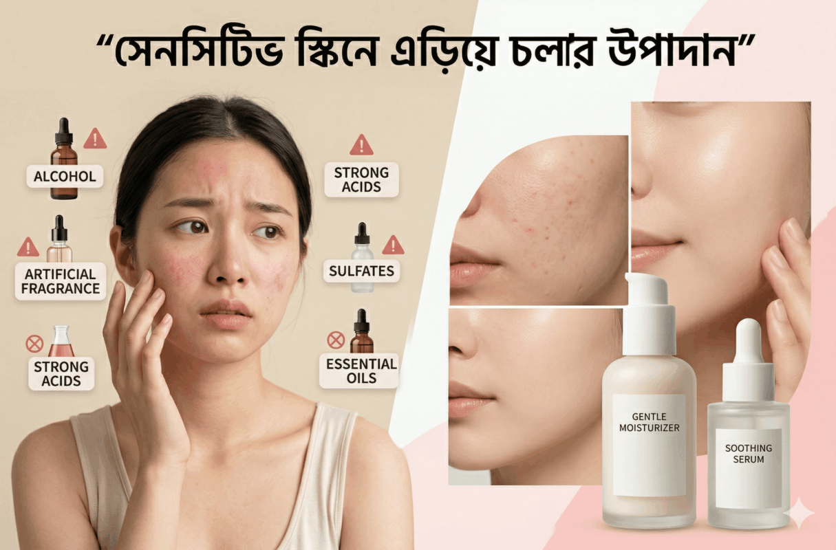 সেনসিটিভ স্কিনে এড়িয়ে চলার উপাদান