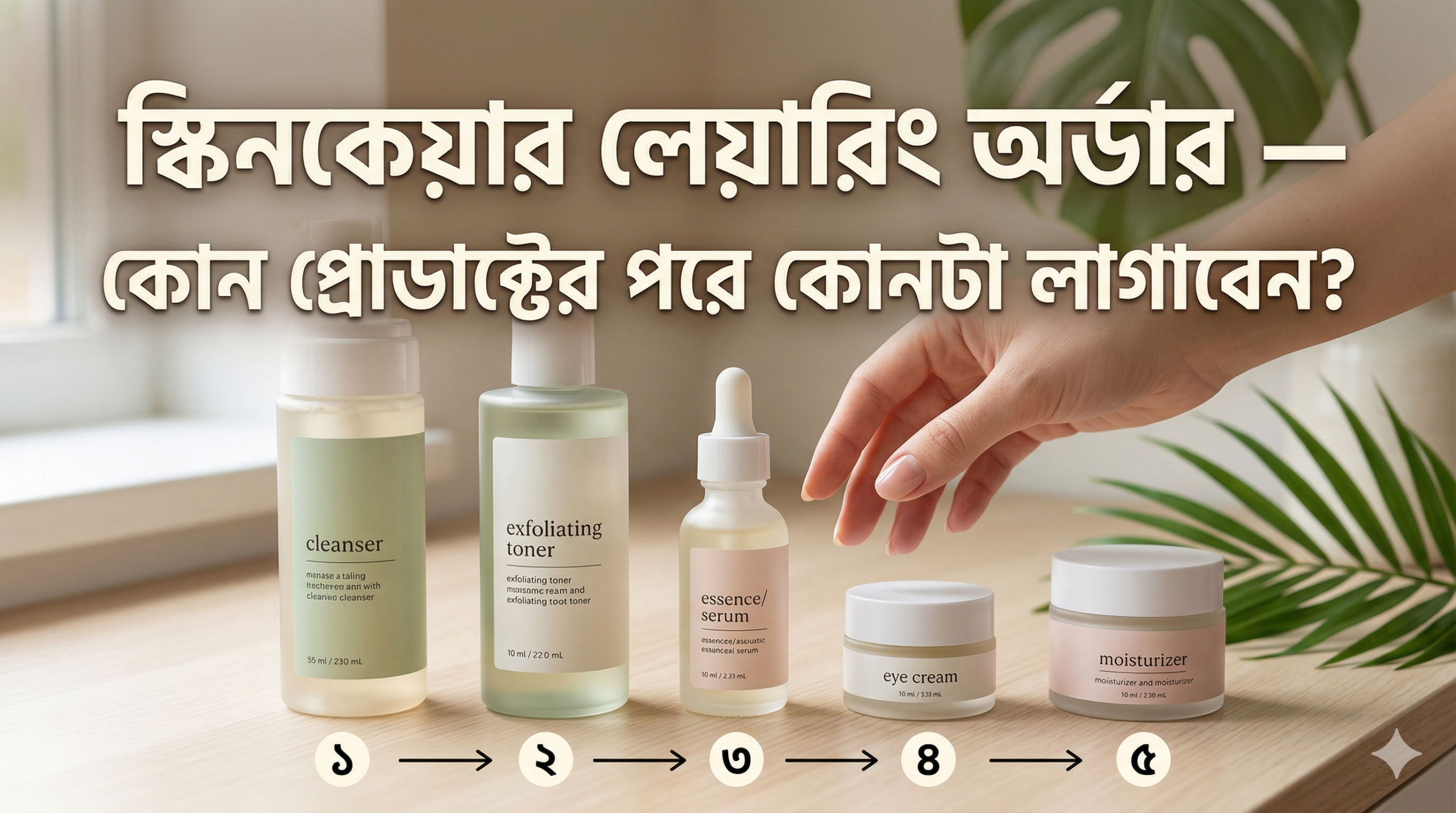স্কিনকেয়ার লেয়ারিং সঠিক ক্রম গাইড