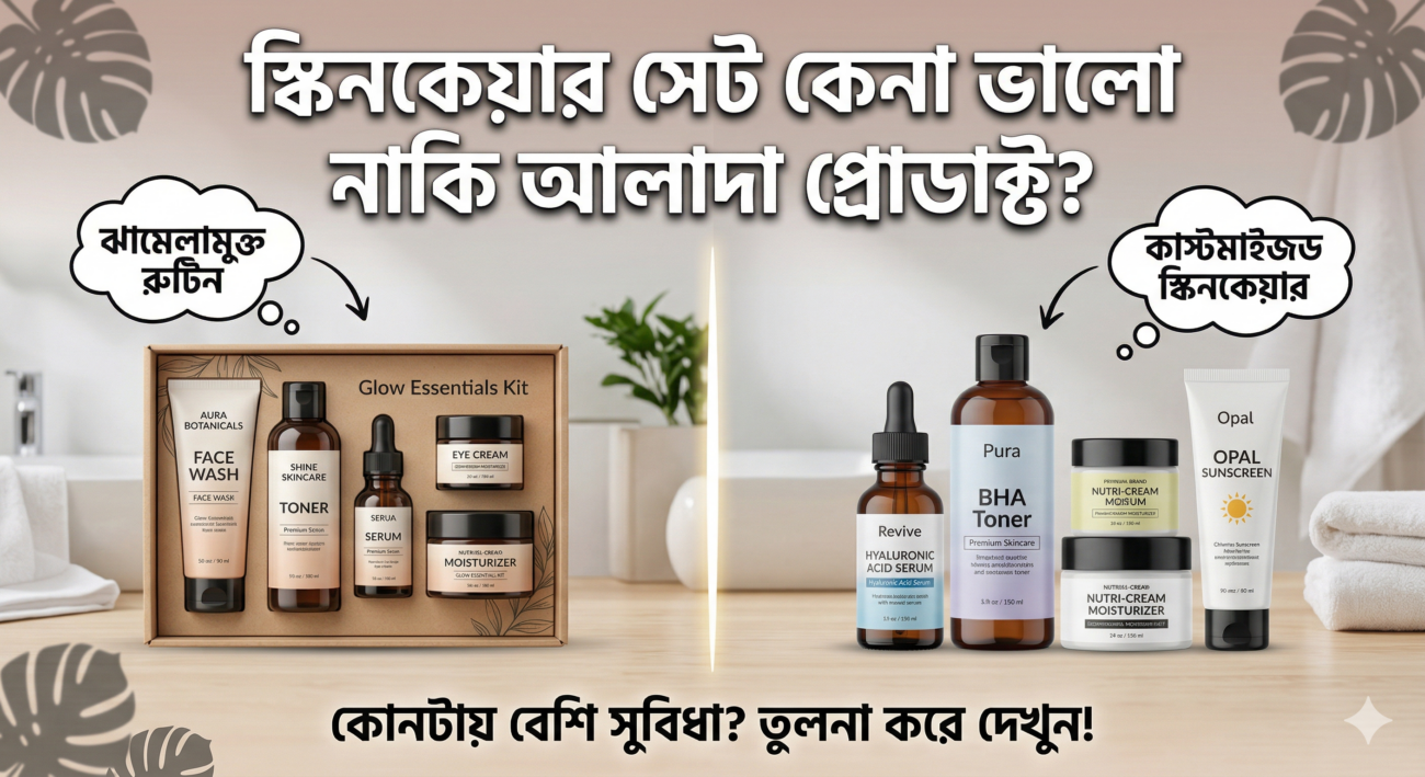 স্কিনকেয়ার সেট বনাম আলাদা প্রোডাক্ট