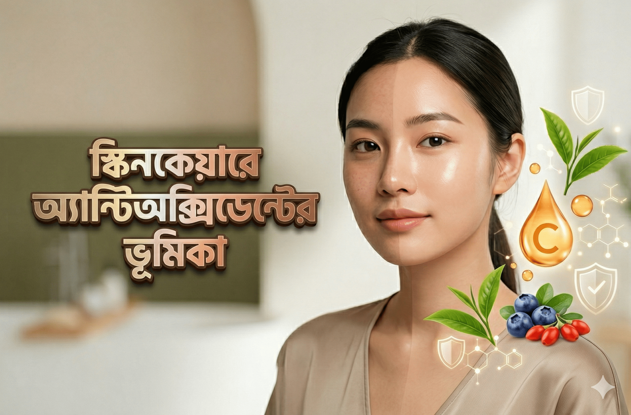 স্কিনকেয়ারে অ্যান্টিঅক্সিডেন্টের ভূমিকা