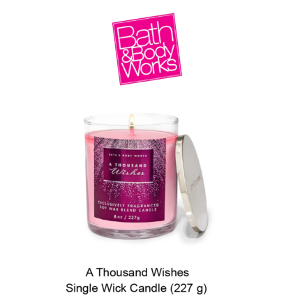 Bath & Body Works A Thousand Wishes Single Wick Candle