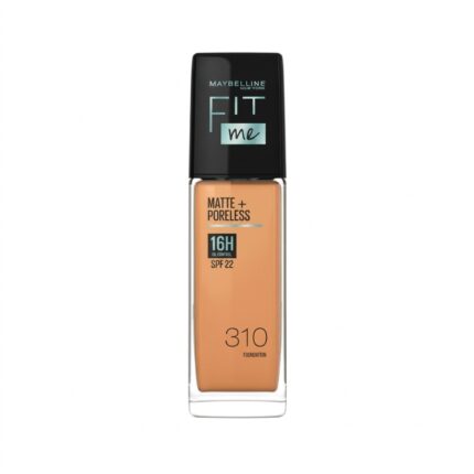 Maybelline Fit Me Matte + Poreless Liquid Foundation 16H Oil Control with SPF 22, 30ml