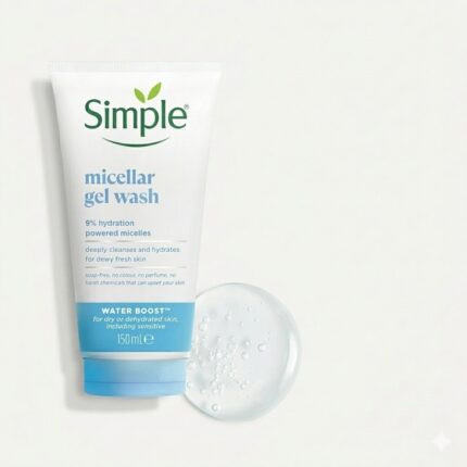 Simple Water Boost Micellar Facial Gel Wash For Dry Or Dehydrated skin 150ml