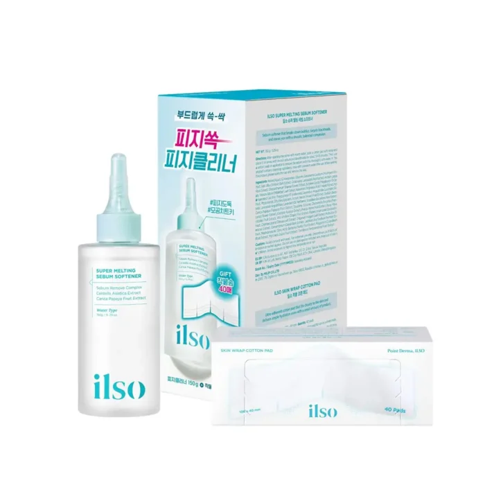 Ilso Super Melting Sebum Softener 150g + Ilso Skin Wrap Cotton Pad 40pads Ilso Super Melting Sebum Softener 150g + Ilso Skin Wrap Cotton Pad 40pads - Image 1